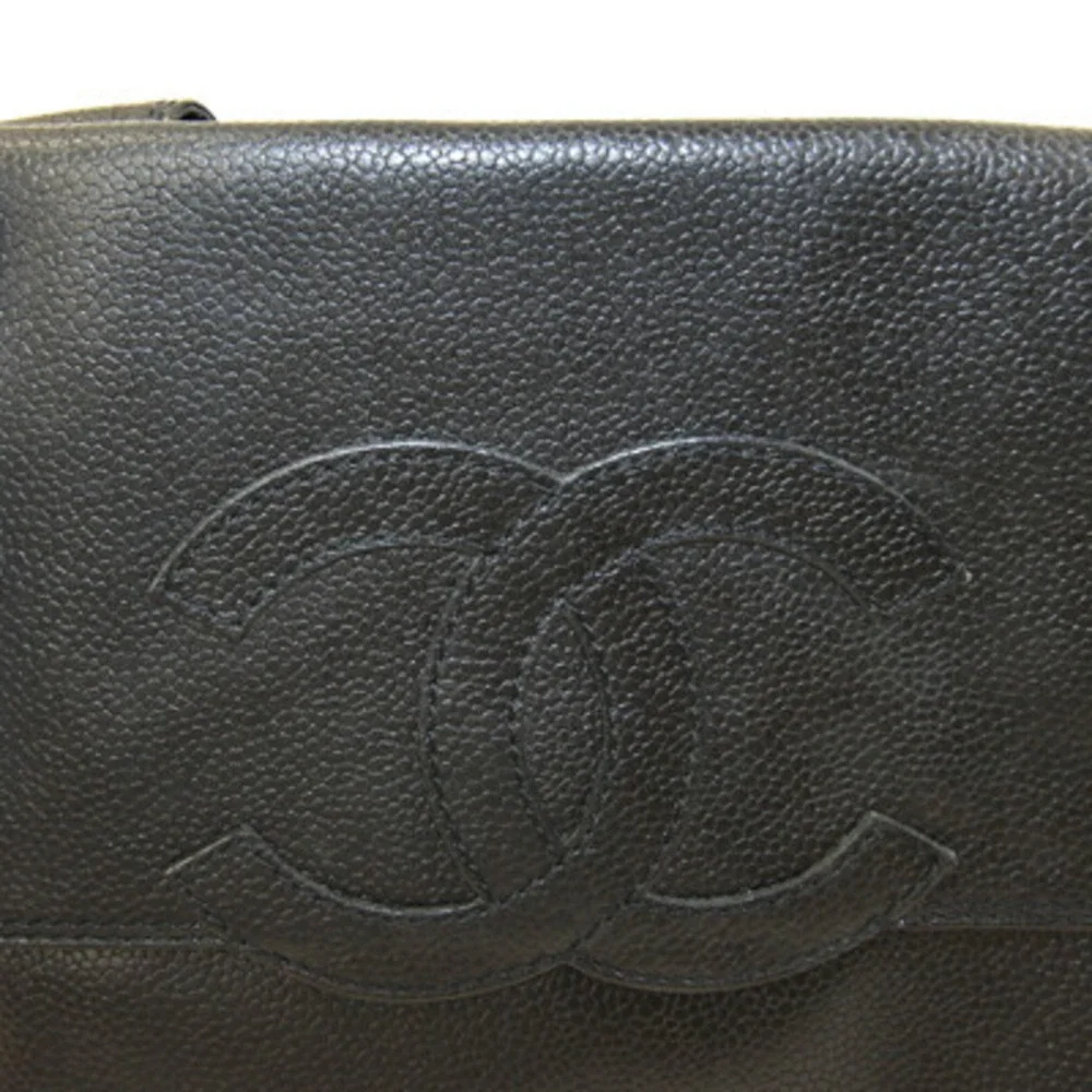 CHANEL Black Caviar Leather Logo Shoulder Bag - Picture 6 of 10